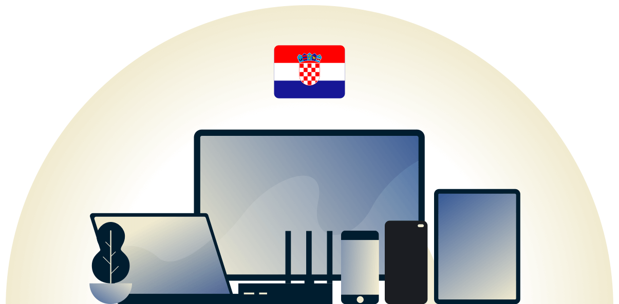 VPN pour la Croatie prot&eacute;geant une vari&eacute;t&eacute; d'appareils.